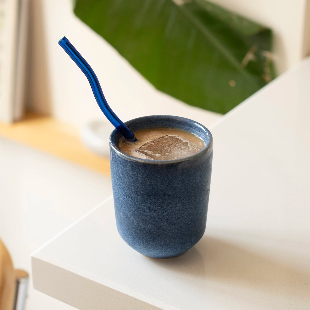 Stoneware Tumbler Bardak - Sayfi Mavi