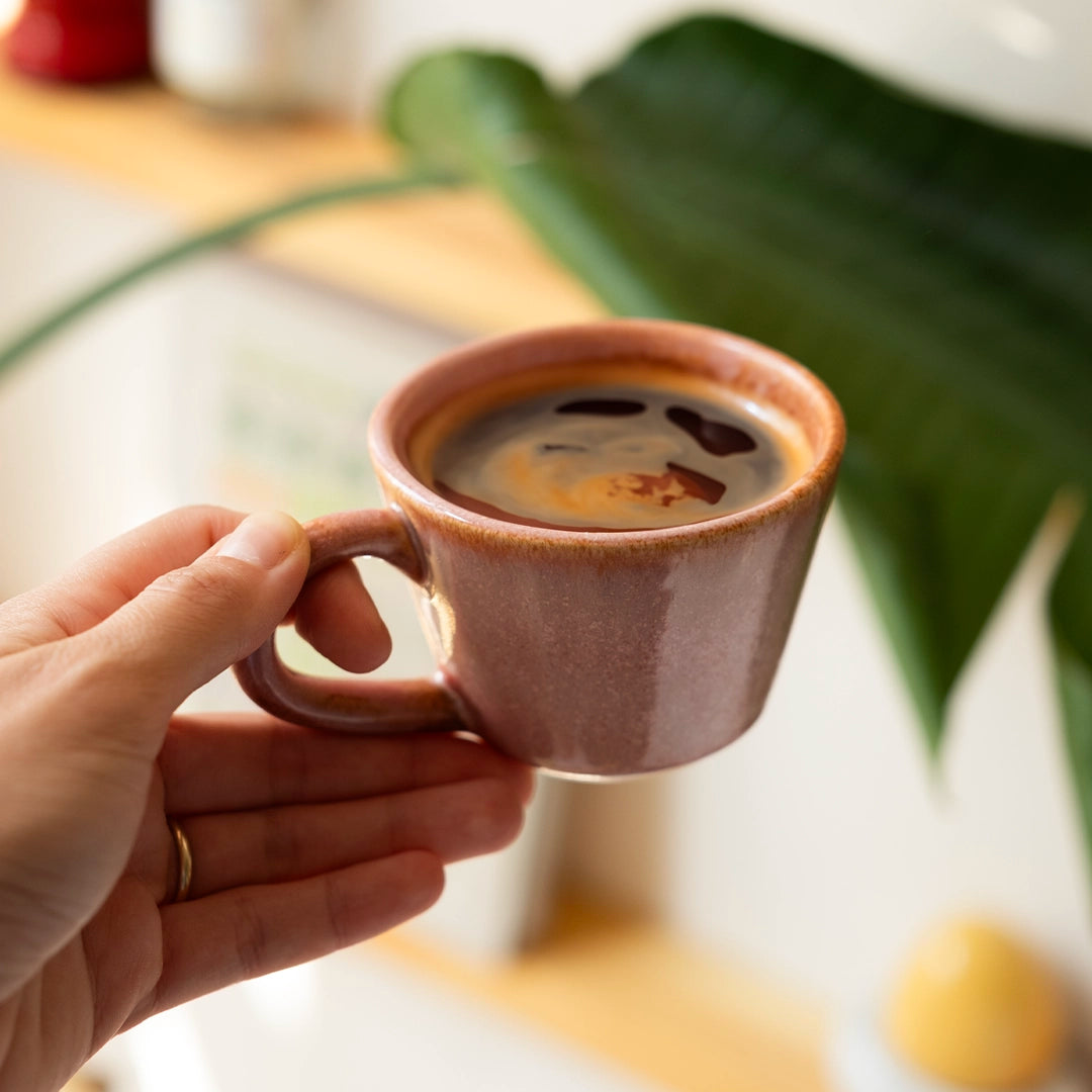 Stoneware Küçük Boy Kupa - Gonca Pembe
