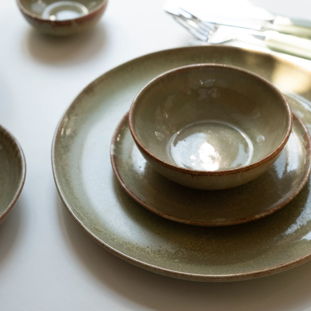 4 Kişilik Stoneware Yemek Takımı - Müdavim Yeşil