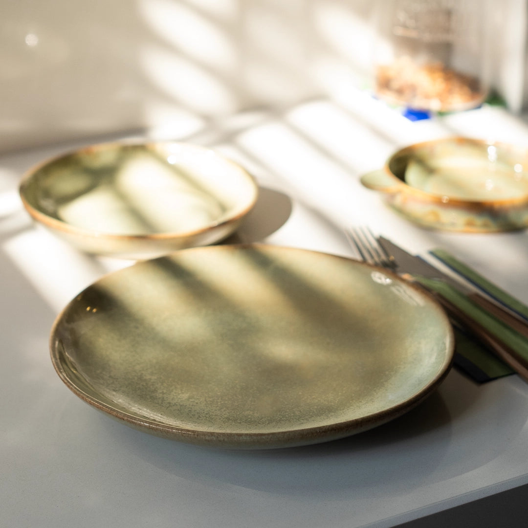 Stoneware Yemek Tabağı - Müdavim Yeşil