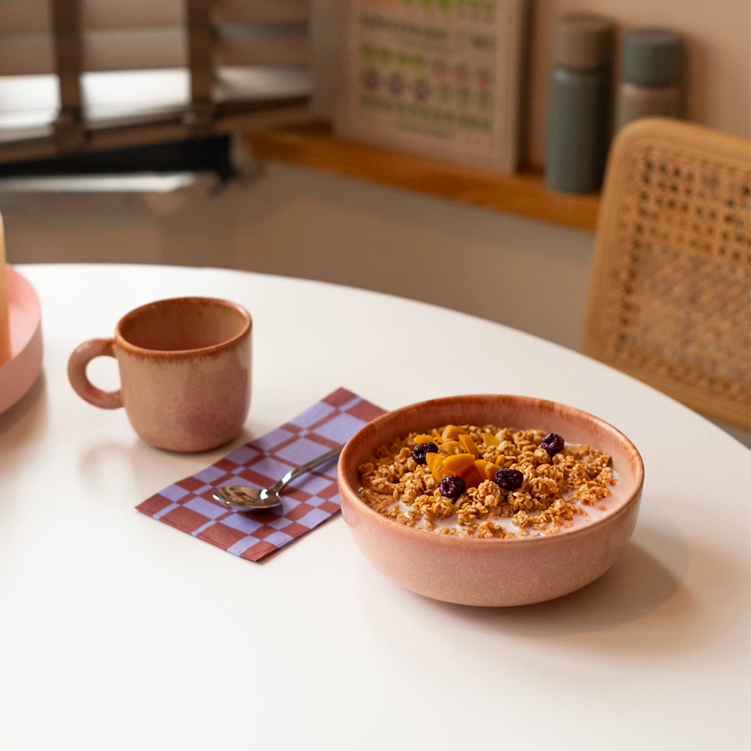 Kahvaltı Ritüeli: Gonca Pembe Bowl + Kupa