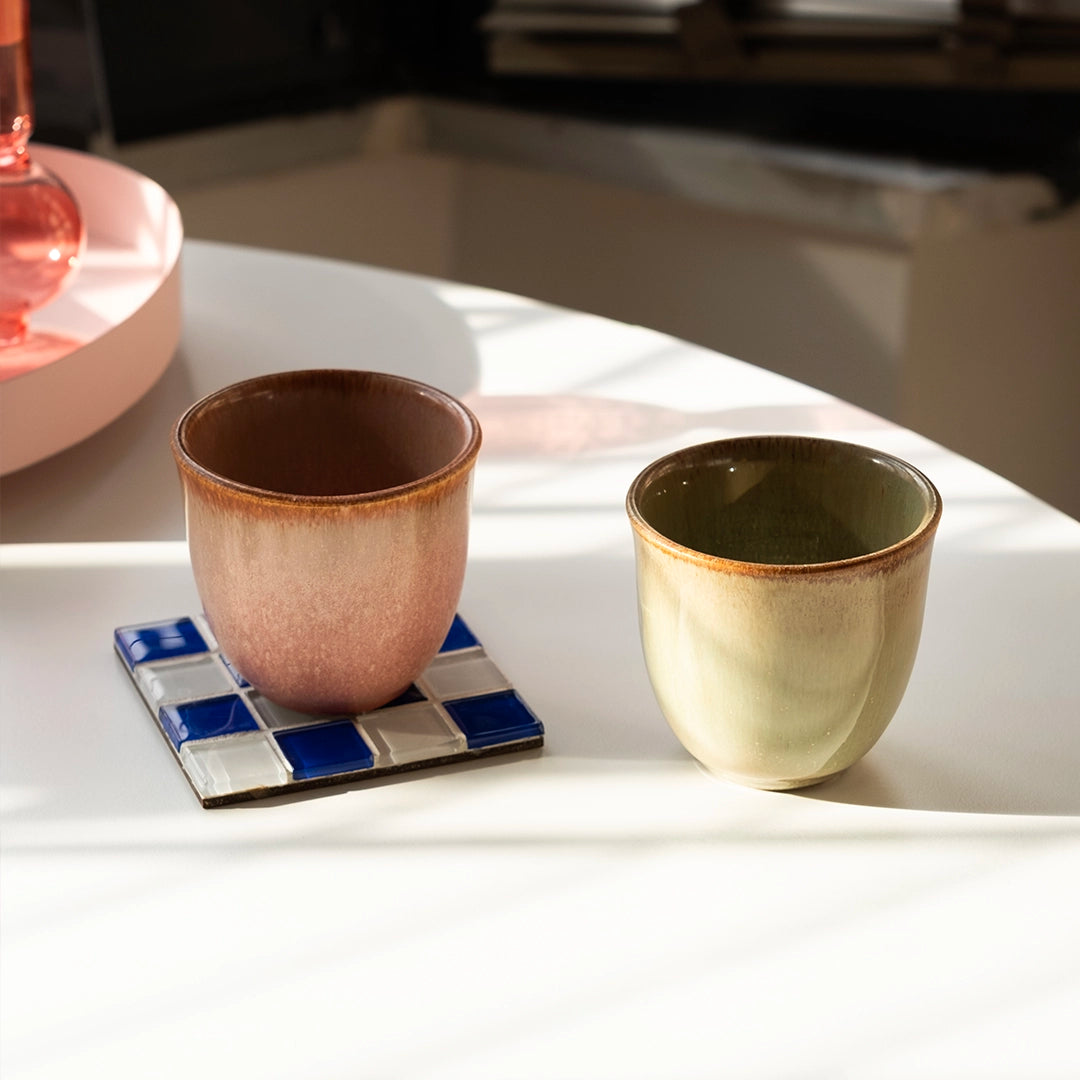 Paylaşım Ritüeli - İlk Kahve No.1: Müdavim Yeşil+Gonca Pembe Chawan Bardak