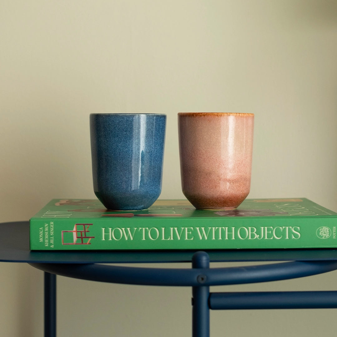 Stoneware Tumbler Bardak - Gonca Pembe