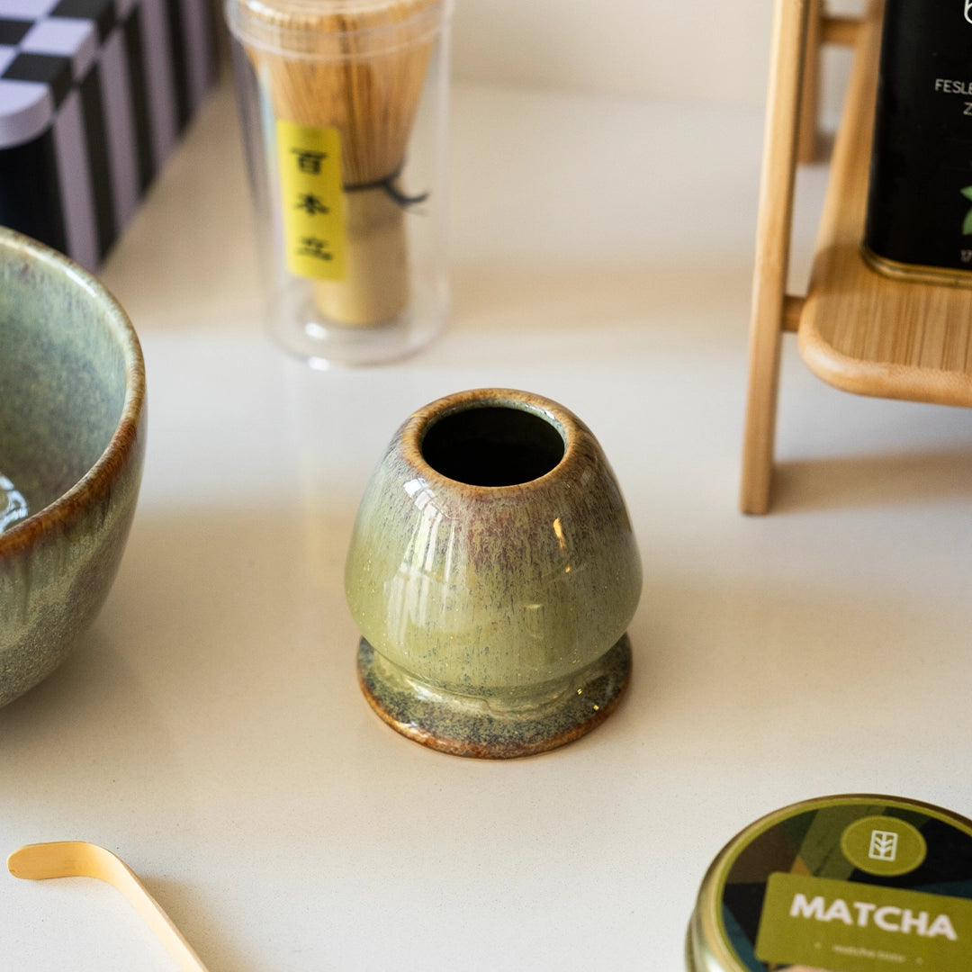Stoneware Matcha Whisk Tutucu - Müdavim Yeşil