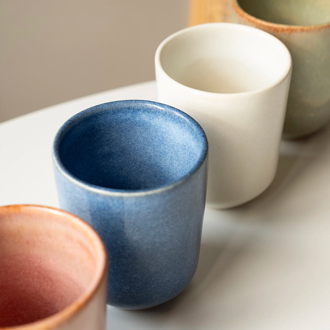 Stoneware Tumbler Bardak - İnci Beyaz