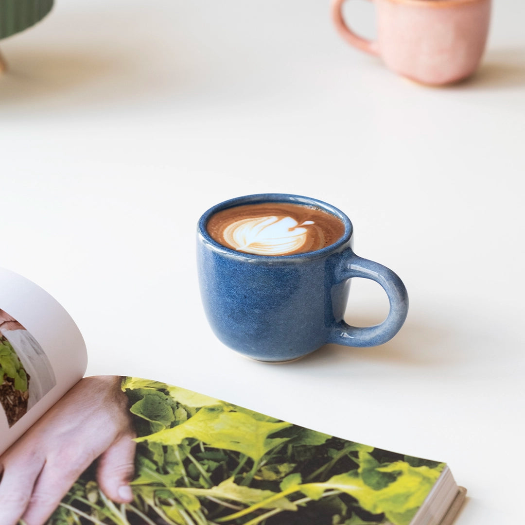 Stoneware Orta Boy Kupa - Sayfi Mavi