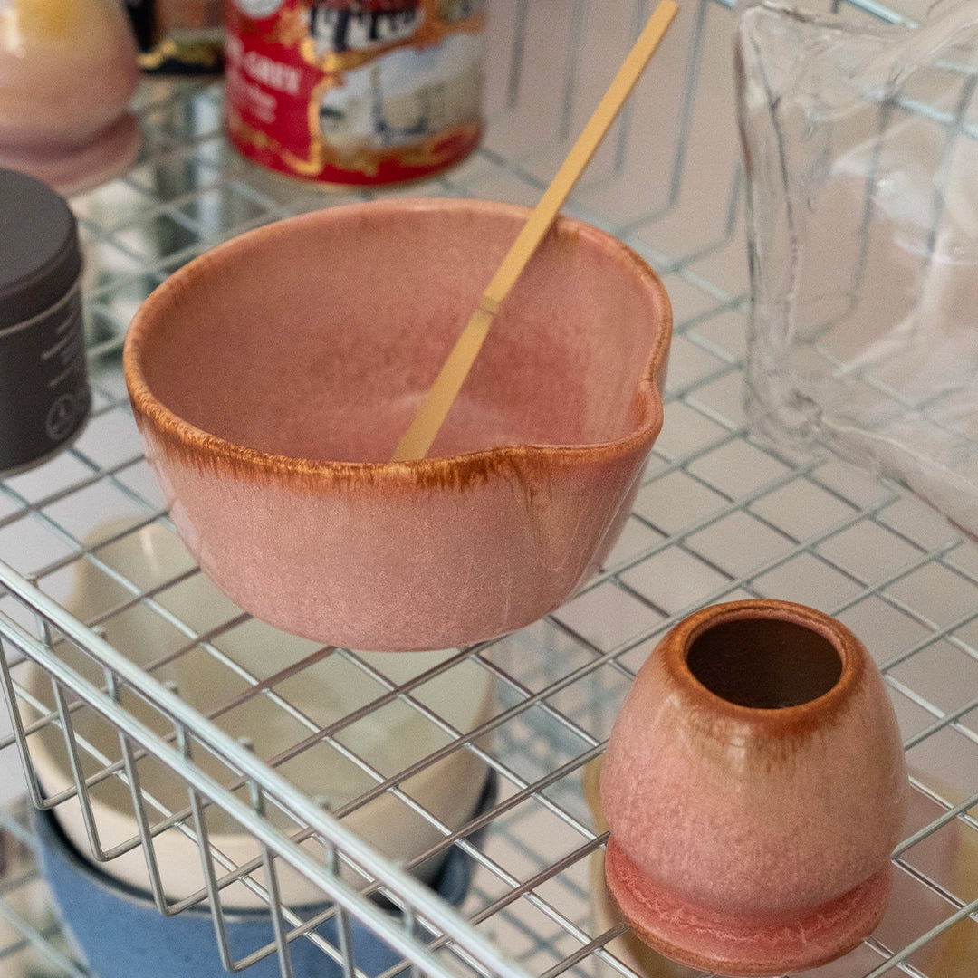 Stoneware Matcha Kasesi - Gonca Pembe