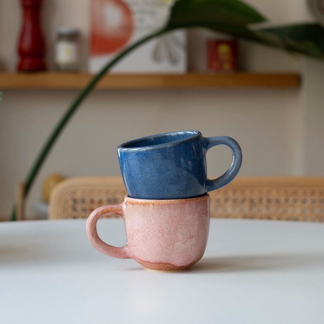 Stoneware Orta Boy Kupa - Sayfi Mavi
