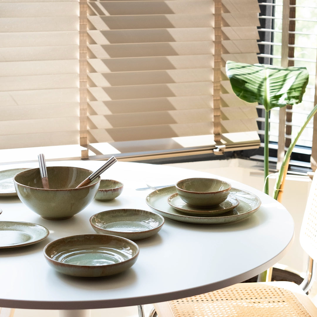 2 Kişilik Stoneware Yemek Takımı - Müdavim Yeşil