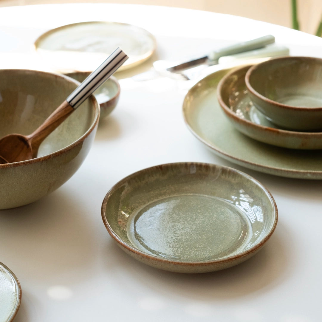 4 Kişilik Stoneware Yemek Takımı - Müdavim Yeşil