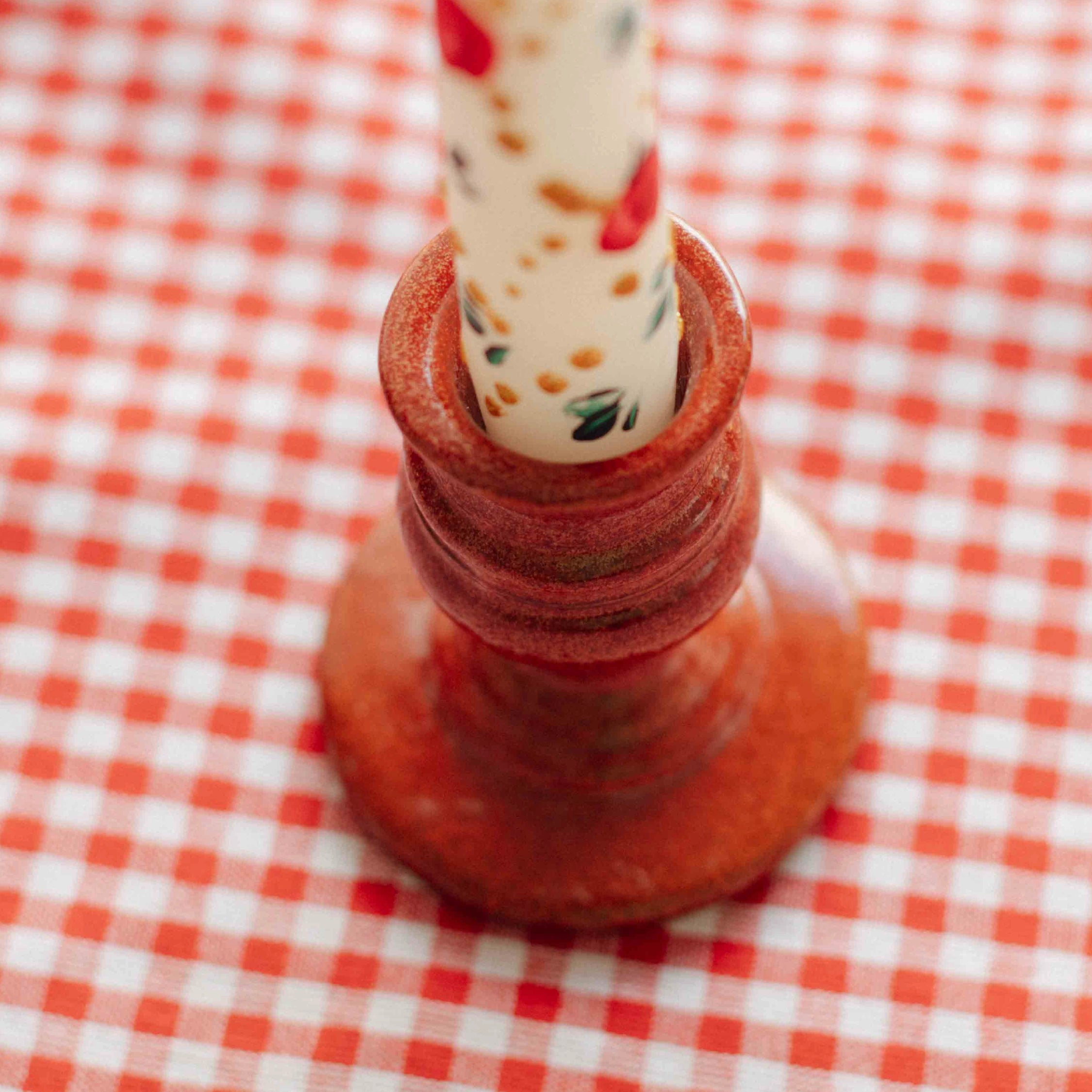 Stoneware Şamdan - Dem Kırmızı