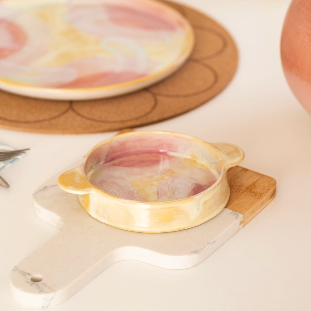 Stoneware Meze Tabağı - Müdavim Pembe