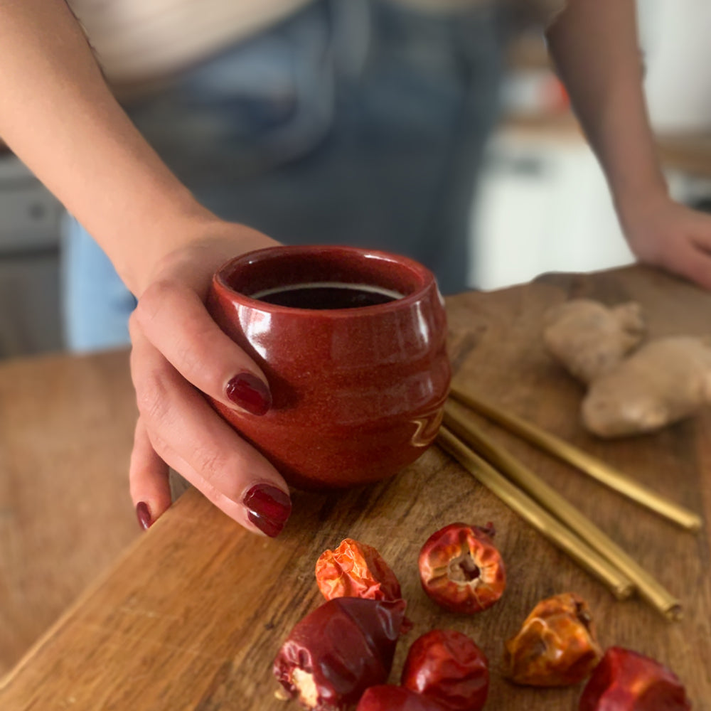 Stoneware Bardak - Dem Kırmızı