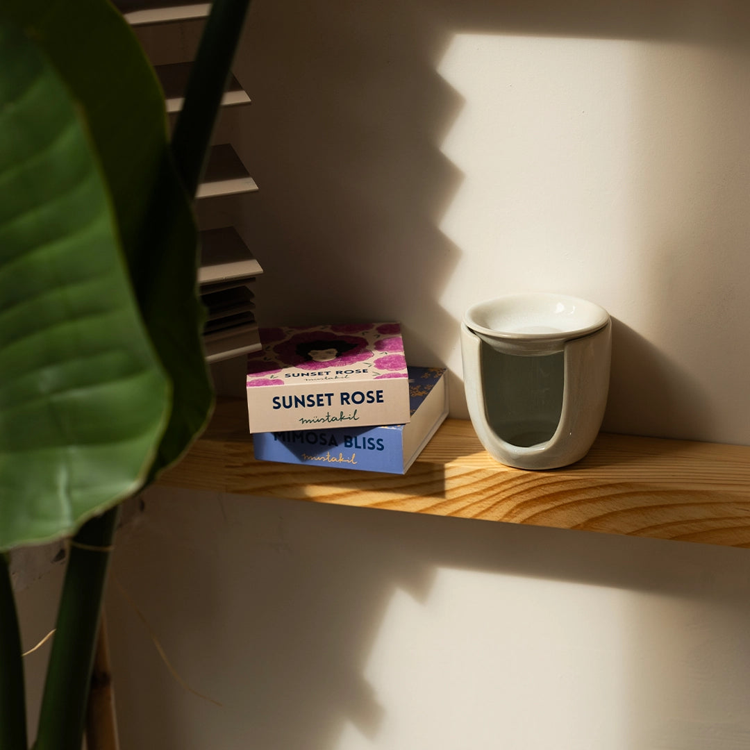 Stoneware Buhurdanlık II - İnci Beyaz