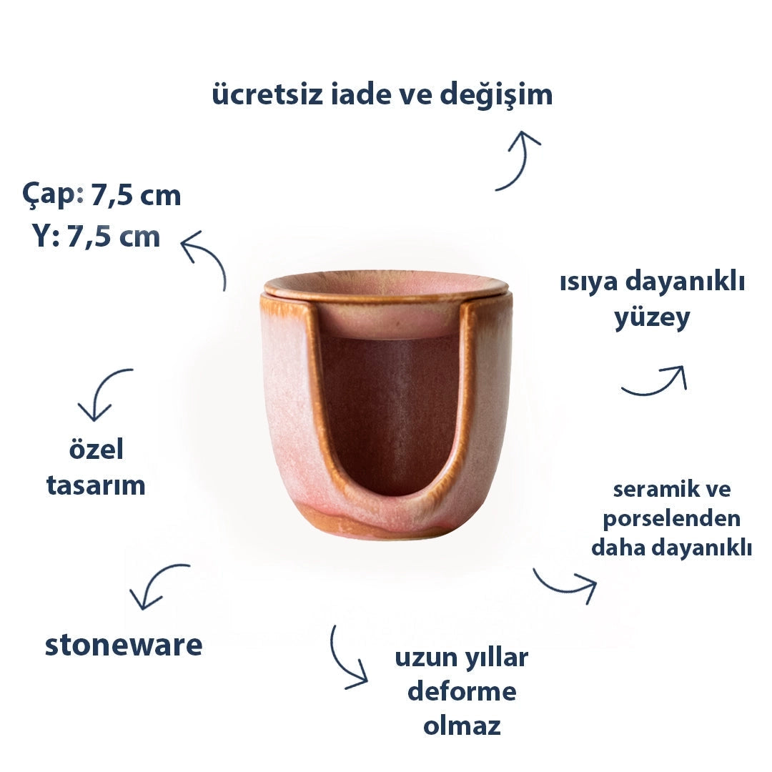 Stoneware Buhurdanlık II - Gonca Pembe