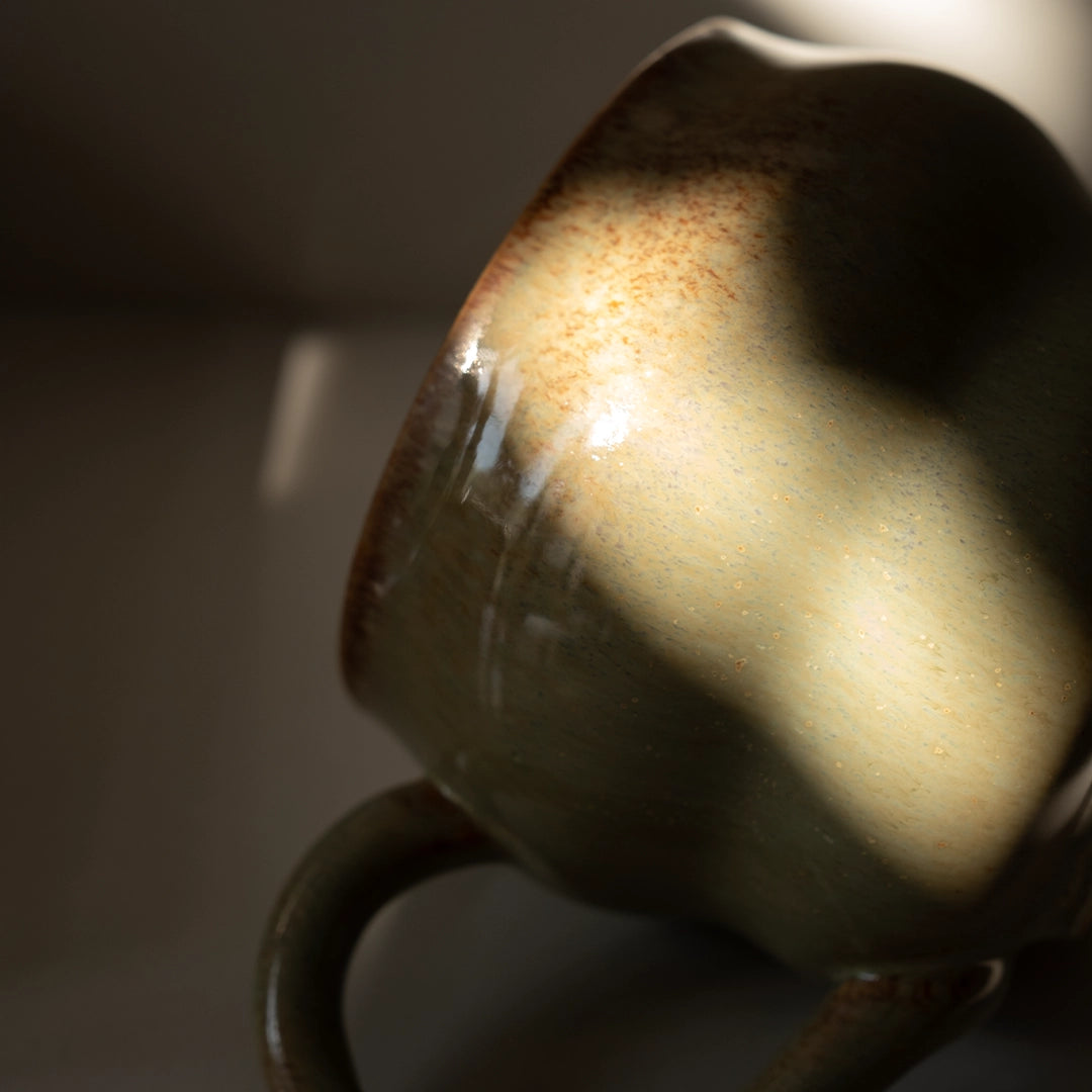 Stoneware Büyük Kupa - Müdavim Yeşil