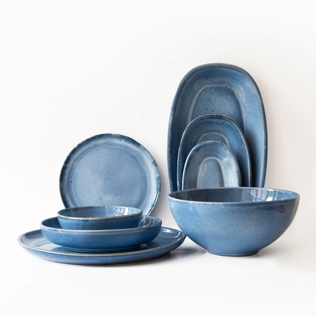 Kalabalık Sofralar Kayıklı Sofra Takımı - Sayfi Mavi