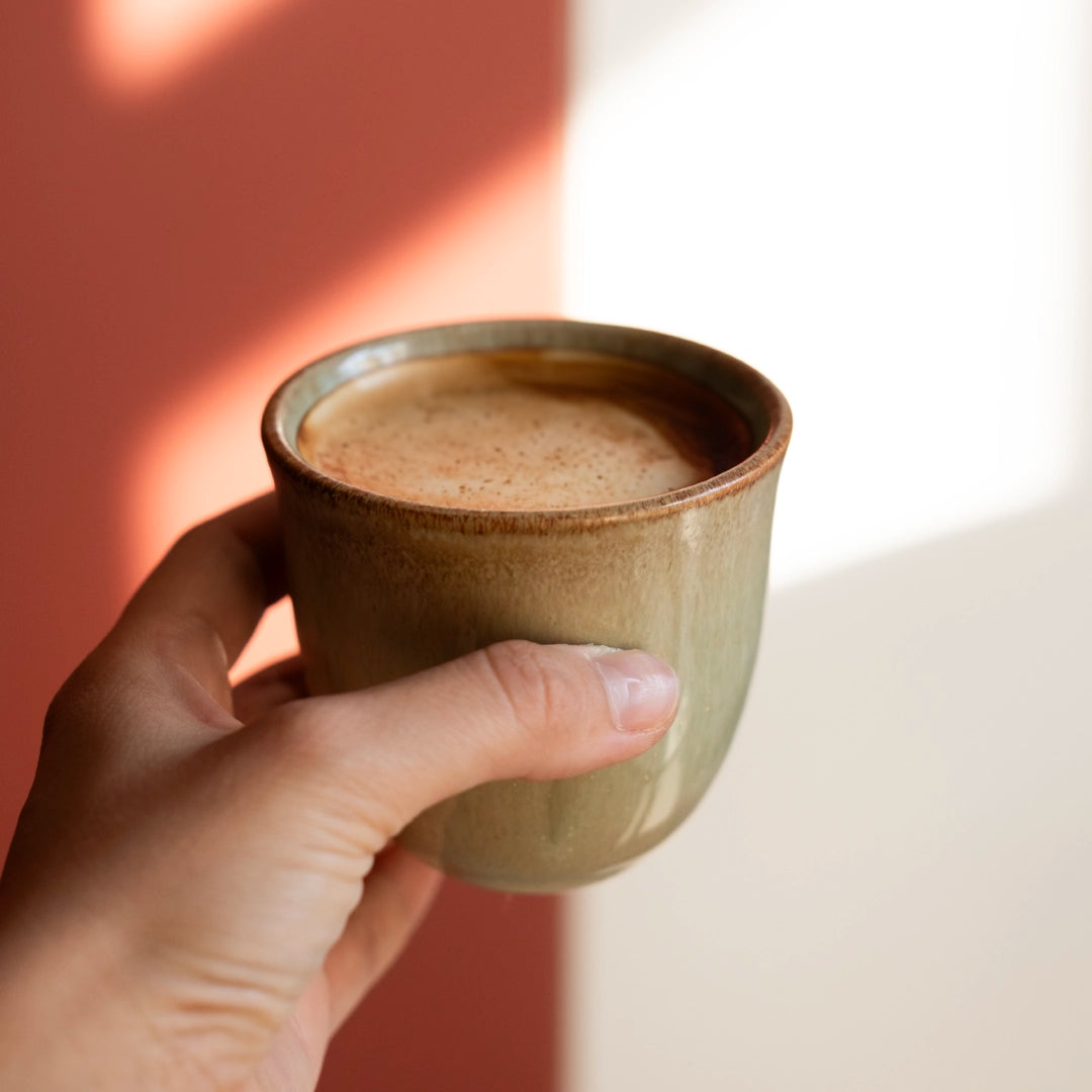 Stoneware Chawan Bardak - Müdavim Yeşil