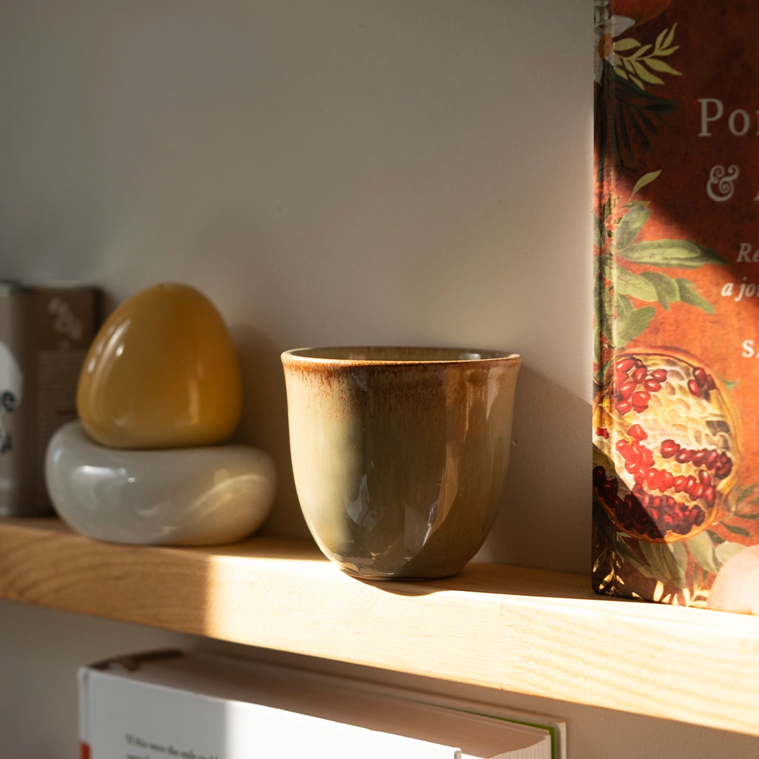 Stoneware Chawan Bardak - Müdavim Yeşil