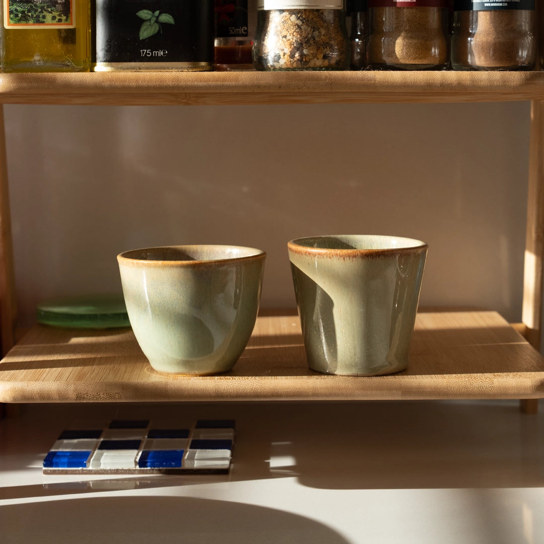 Stoneware Espresso Bardağı - Müdavim Yeşil