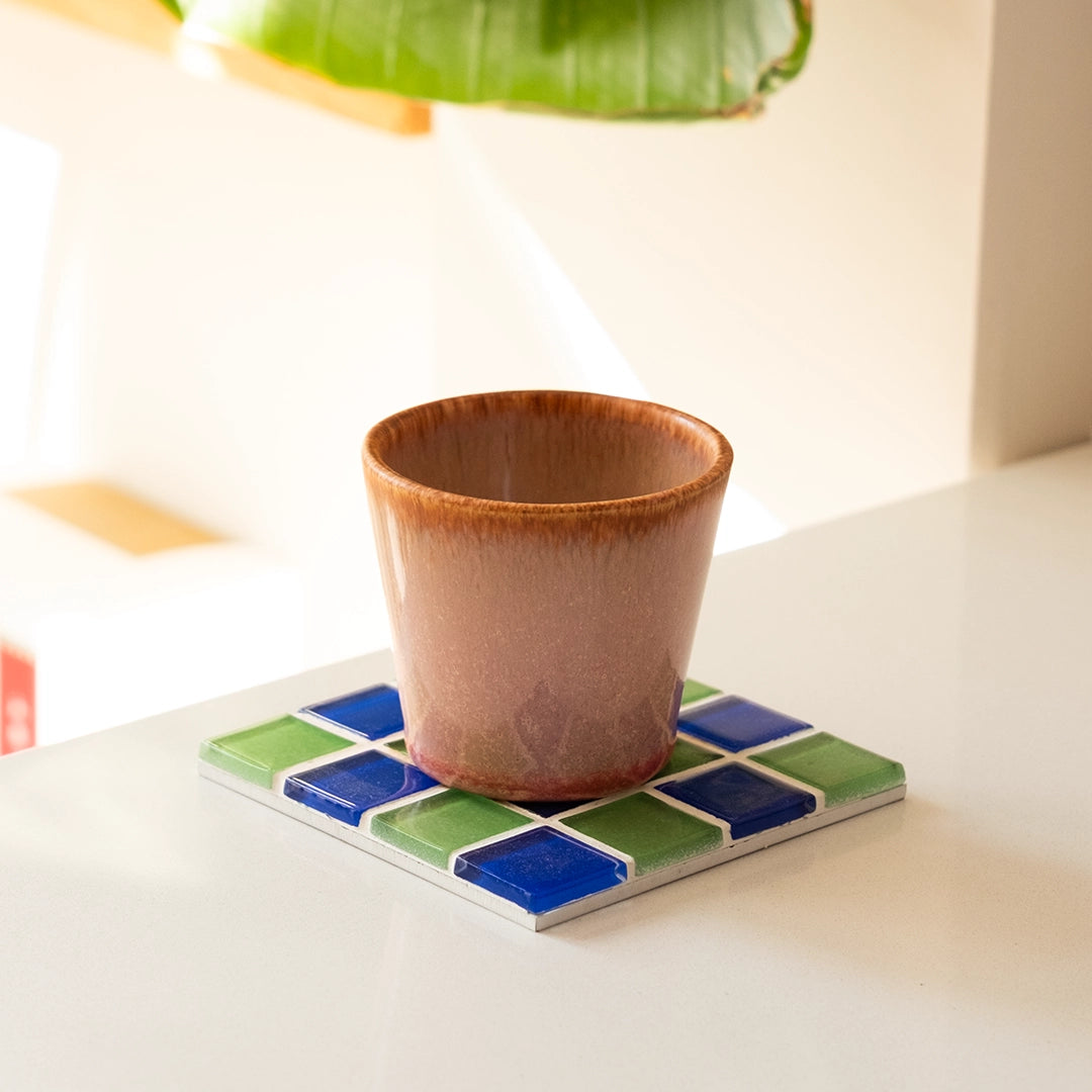 Stoneware Espresso Bardağı - Gonca Pembe