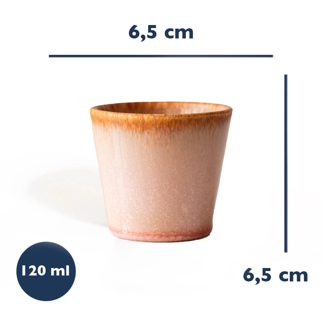 Stoneware Espresso Bardağı - Gonca Pembe