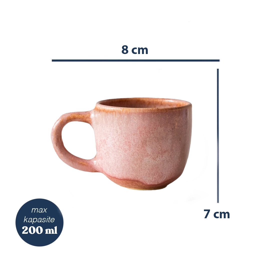 Stoneware Orta Boy Kupa - Gonca Pembe