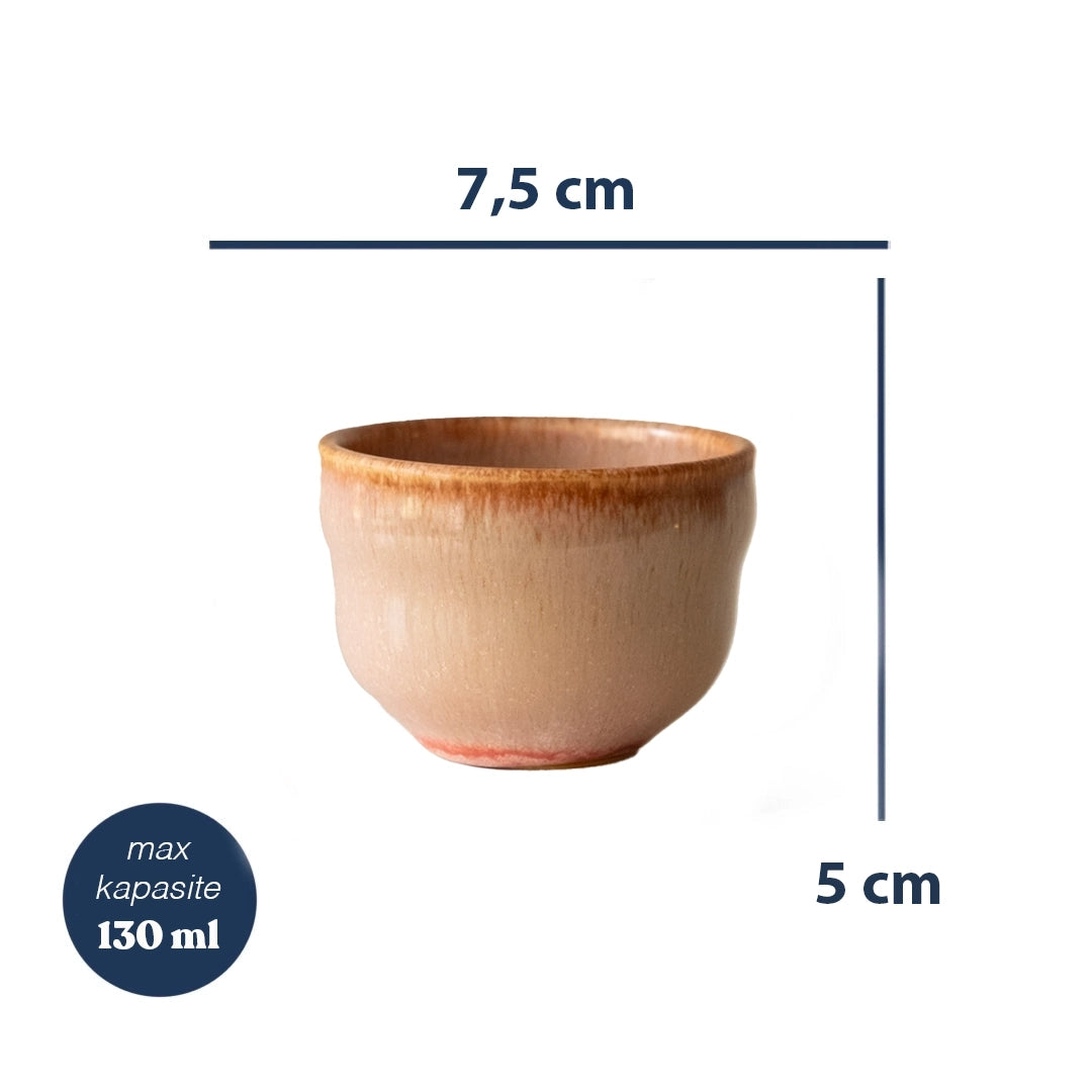 Stoneware Cortado Bardak - Gonca Pembe