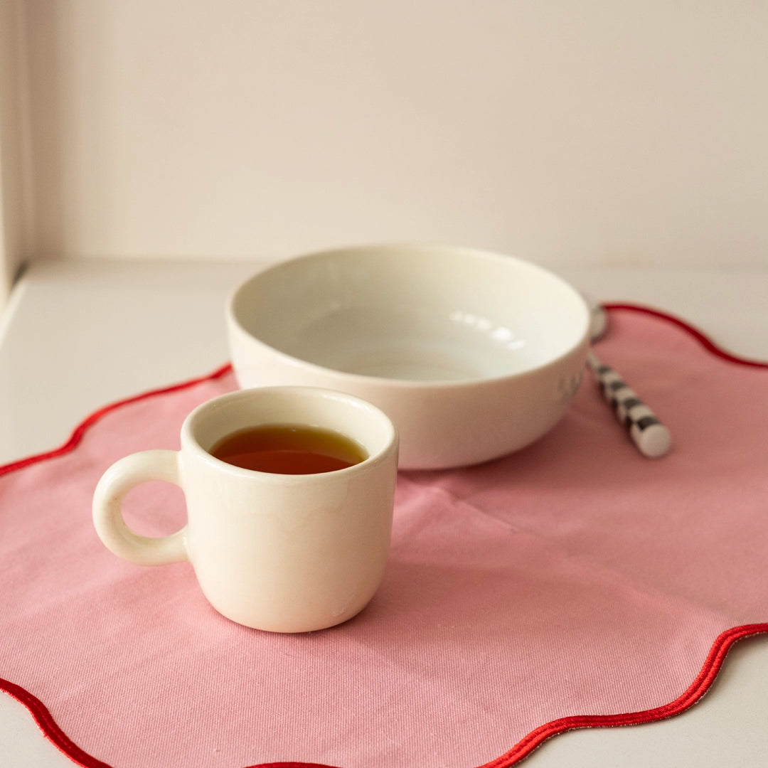 Kahvaltı Ritüeli: İnci Beyaz Bowl + Kupa