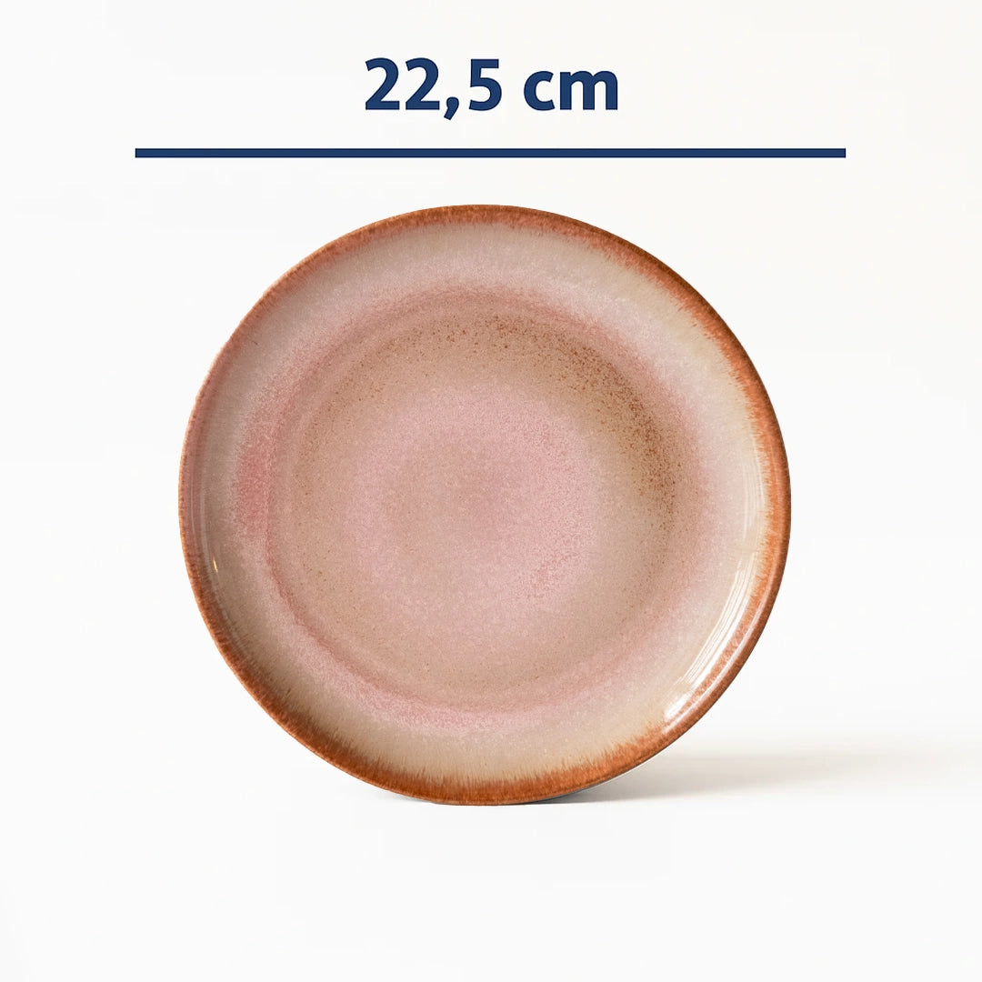 Stoneware Kahvaltı Tabağı - Gonca Pembe