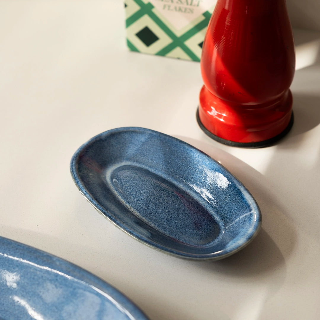 Stoneware Kayık Sosluk - Sayfi Mavi