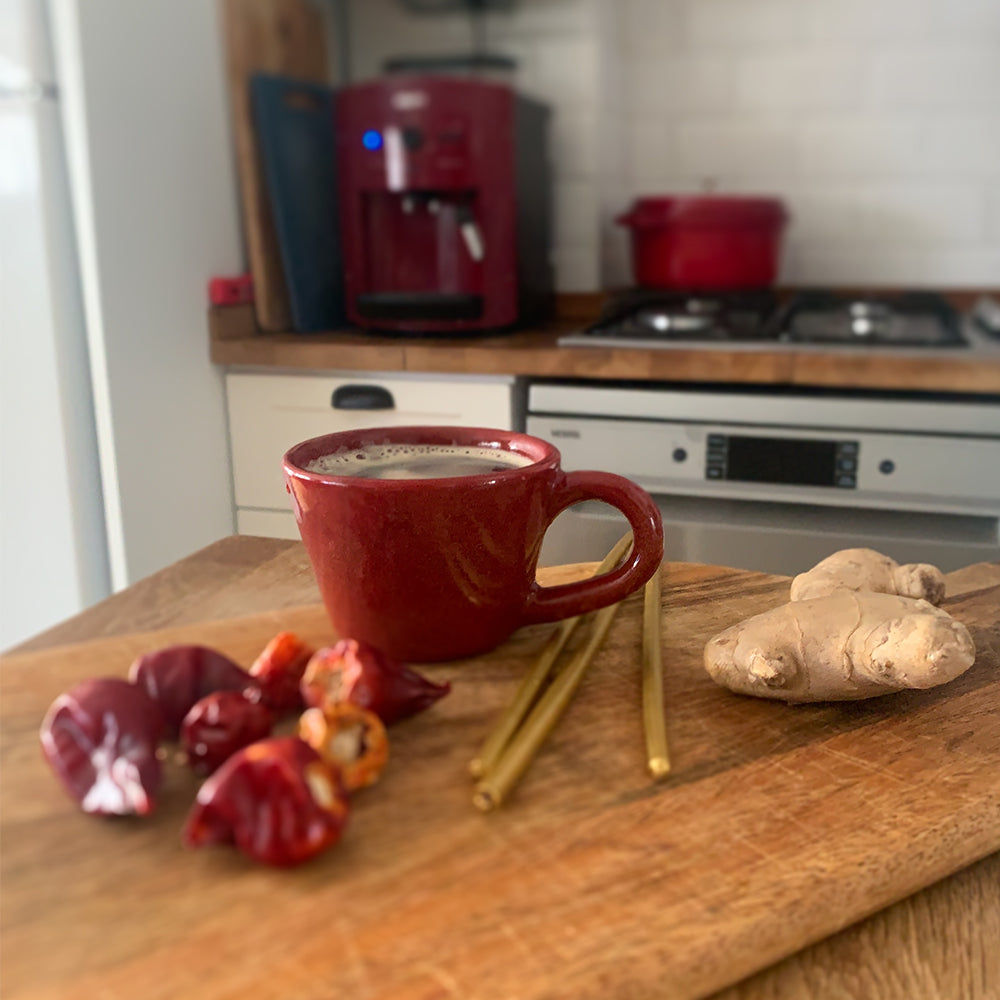 Stoneware Küçük Boy Kupa - Dem Kırmızı