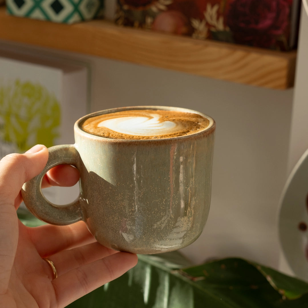 Stoneware Kupa - Müdavim Yeşil