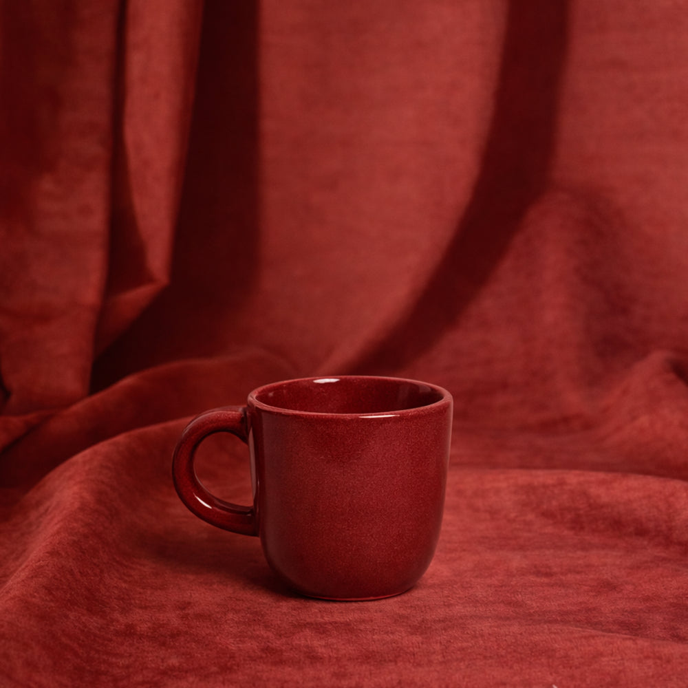 Stoneware Kupa - Dem Kırmızı