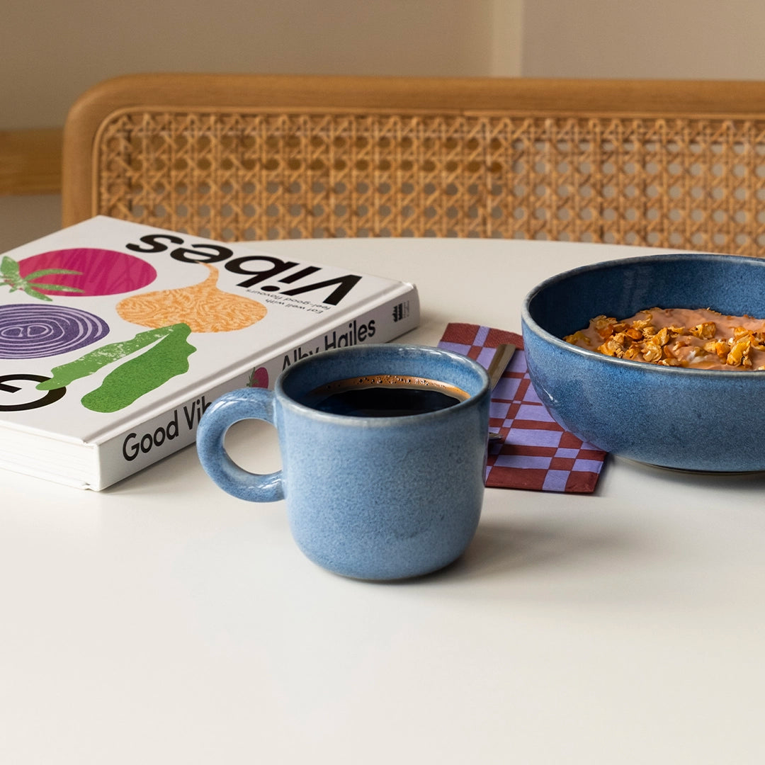 Stoneware Kupa - Sayfi Mavi