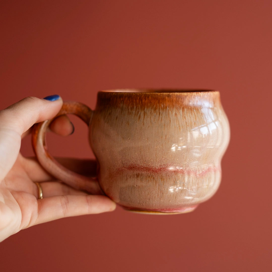 Stoneware Büyük Kupa - Gonca Pembe