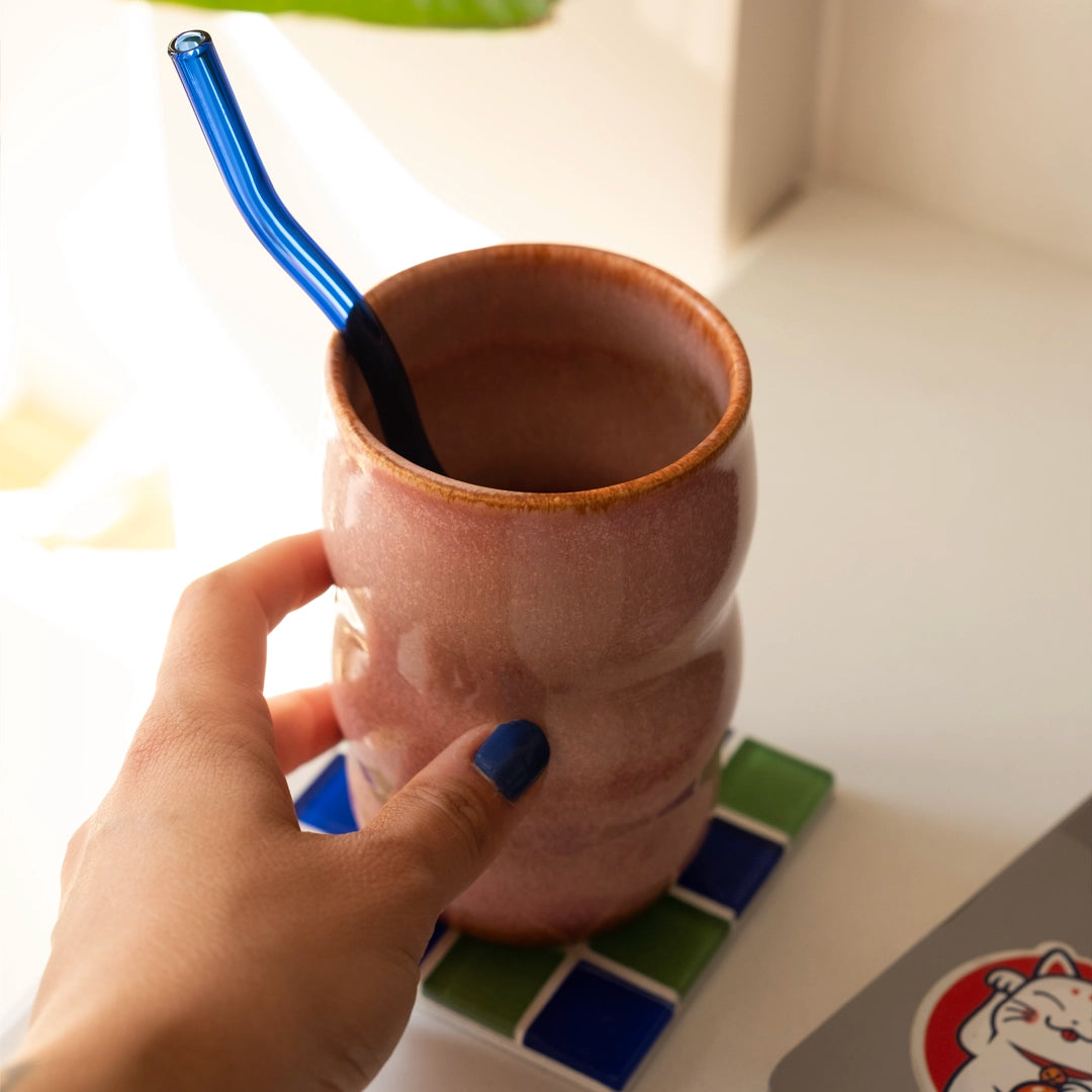 Stoneware Lungo Bardak - Gonca Pembe