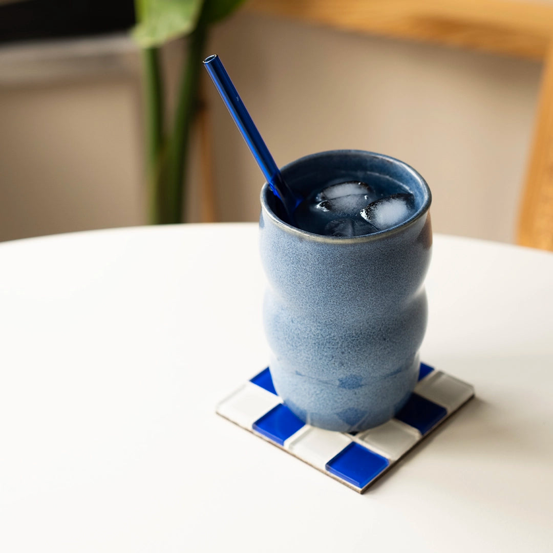 Stoneware Lungo Bardak - Sayfi Mavi