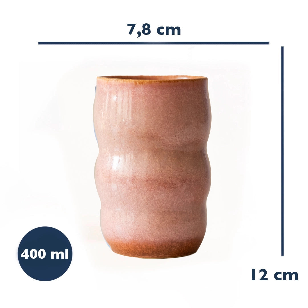 Stoneware Lungo Bardak - Gonca Pembe
