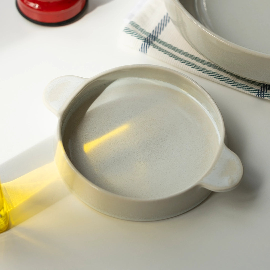 Stoneware Meze Tabağı - İnci Beyaz