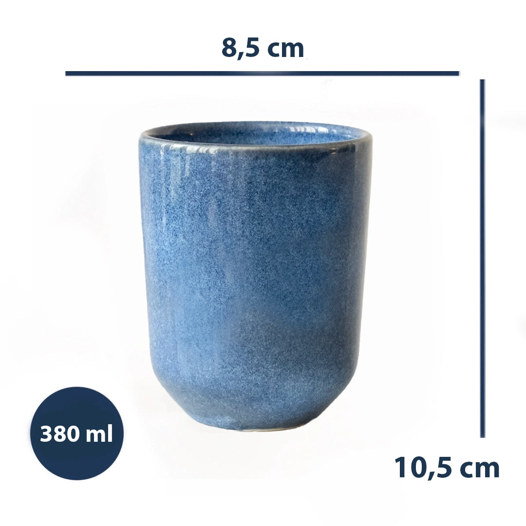 Stoneware Tumbler Bardak - Sayfi Mavi