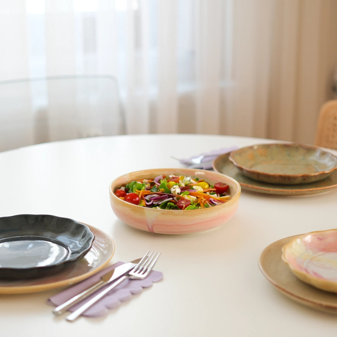 Stoneware Yayvan Bowl - Müdavim Pembe