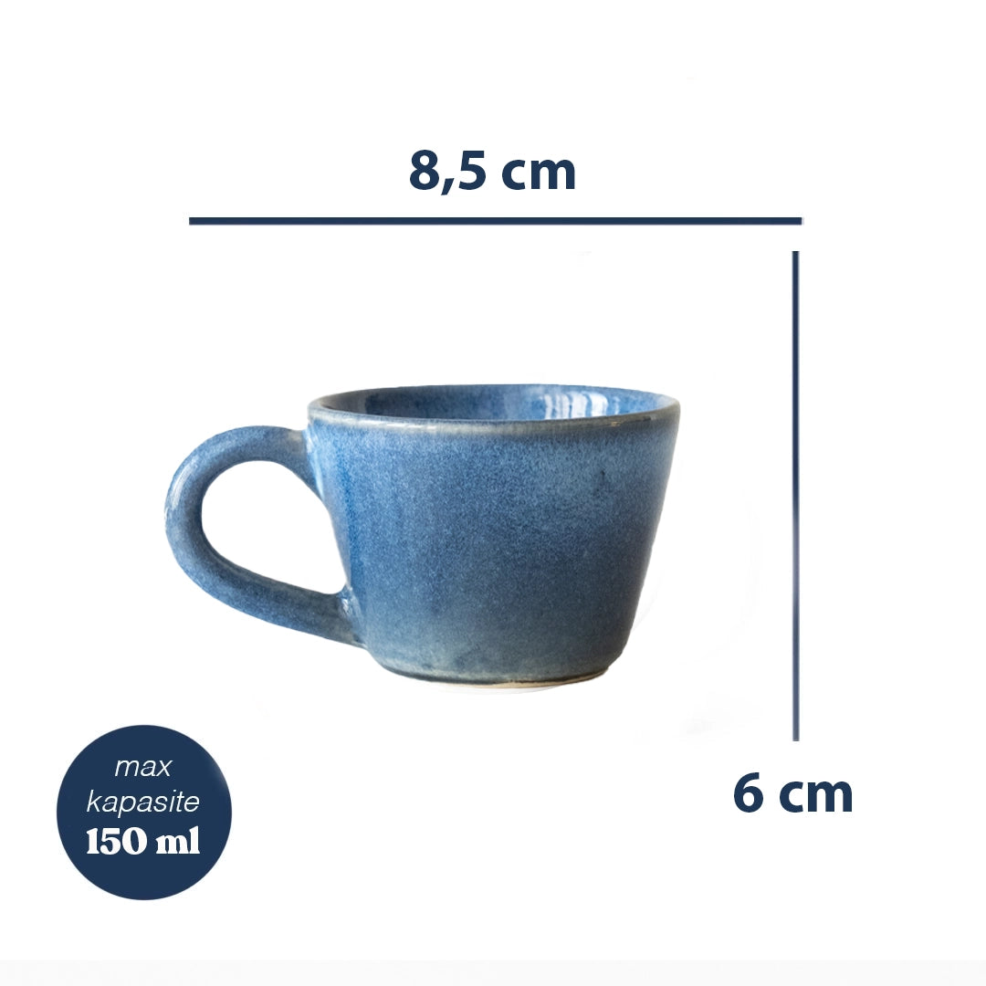 Stoneware Küçük Boy Kupa - Sayfi Mavi