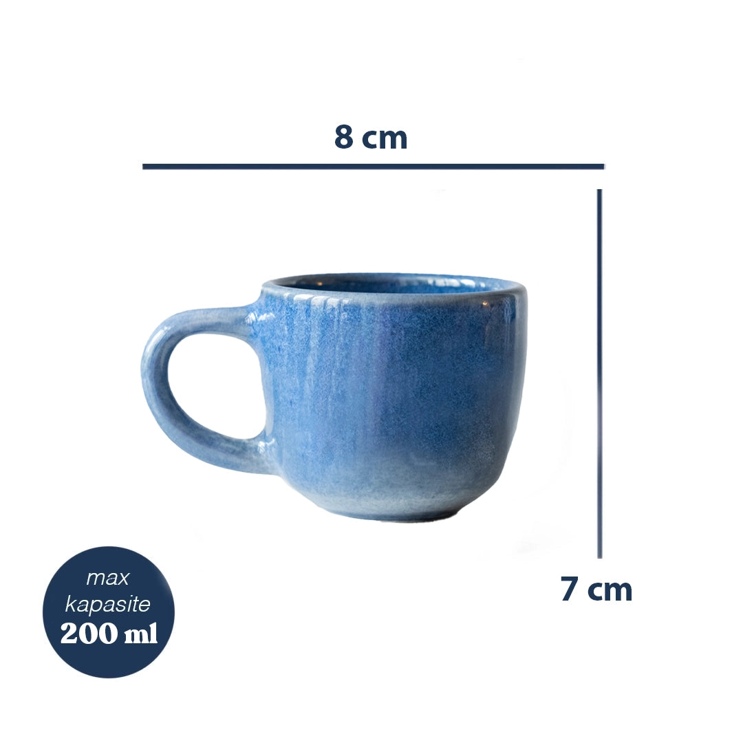 Stoneware Orta Boy Kupa - Sayfi Mavi