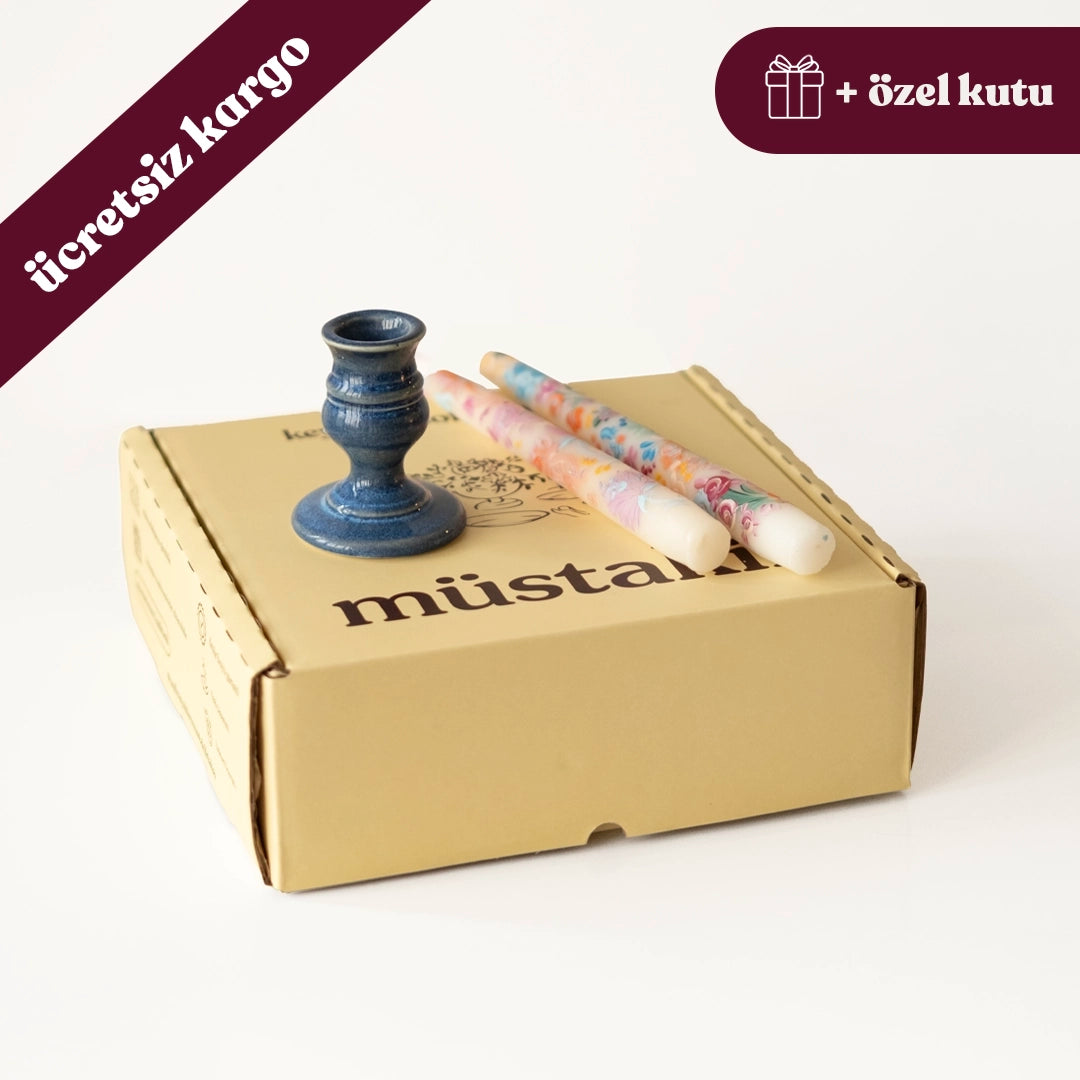 Stoneware Şamdan + Çizimli 2&