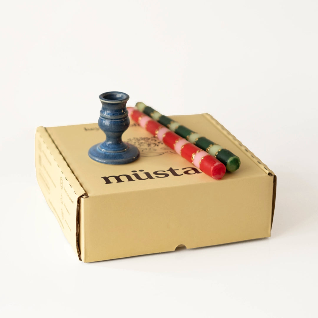 Stoneware Şamdan + Çizgili 2&