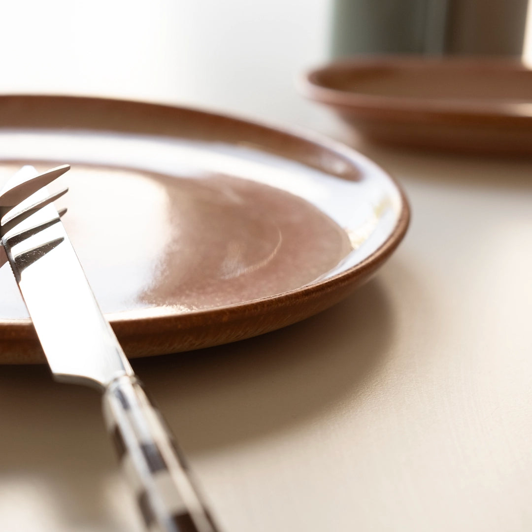 Stoneware Kahvaltı Tabağı - Gonca Pembe