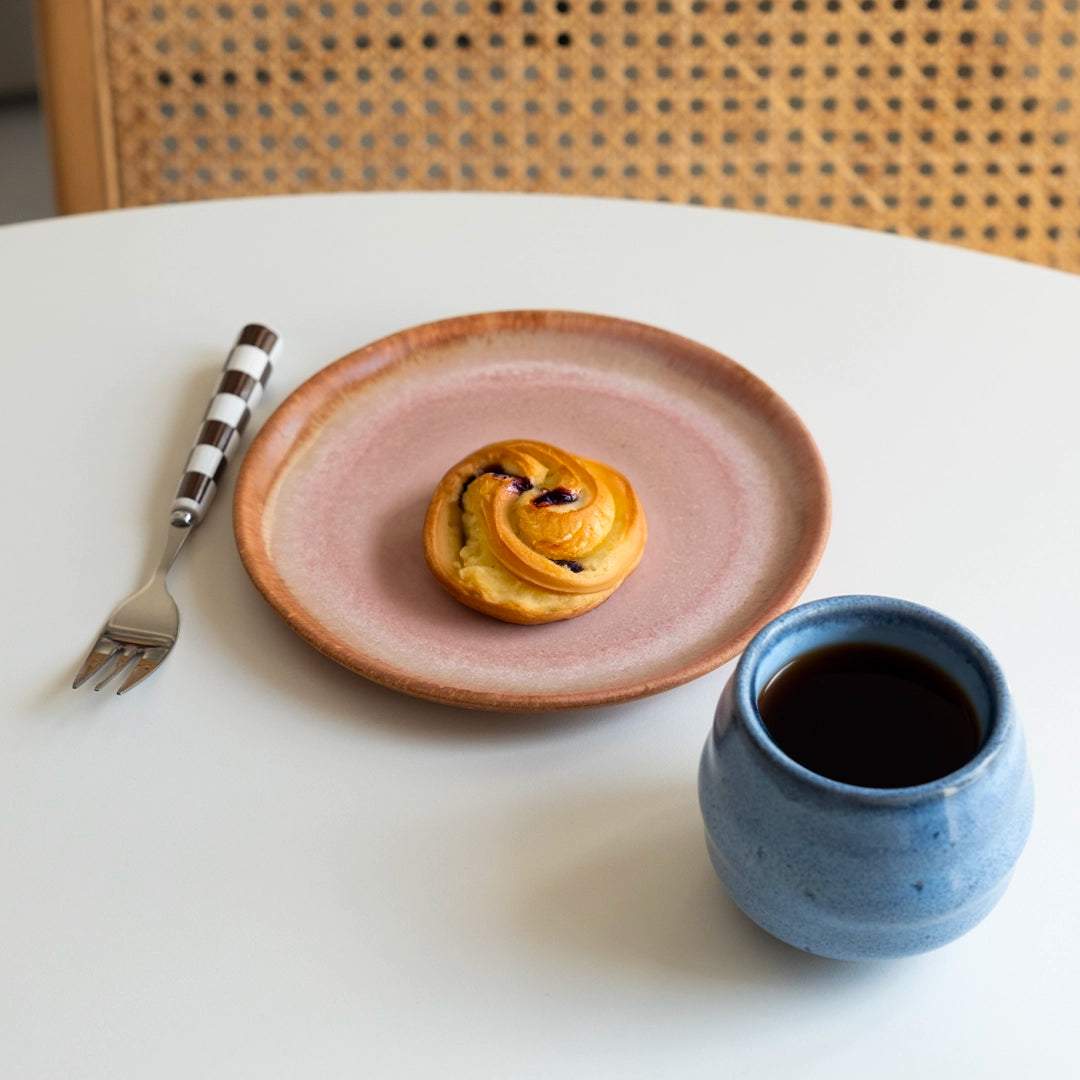 Stoneware Tatlı Tabağı - Gonca Pembe