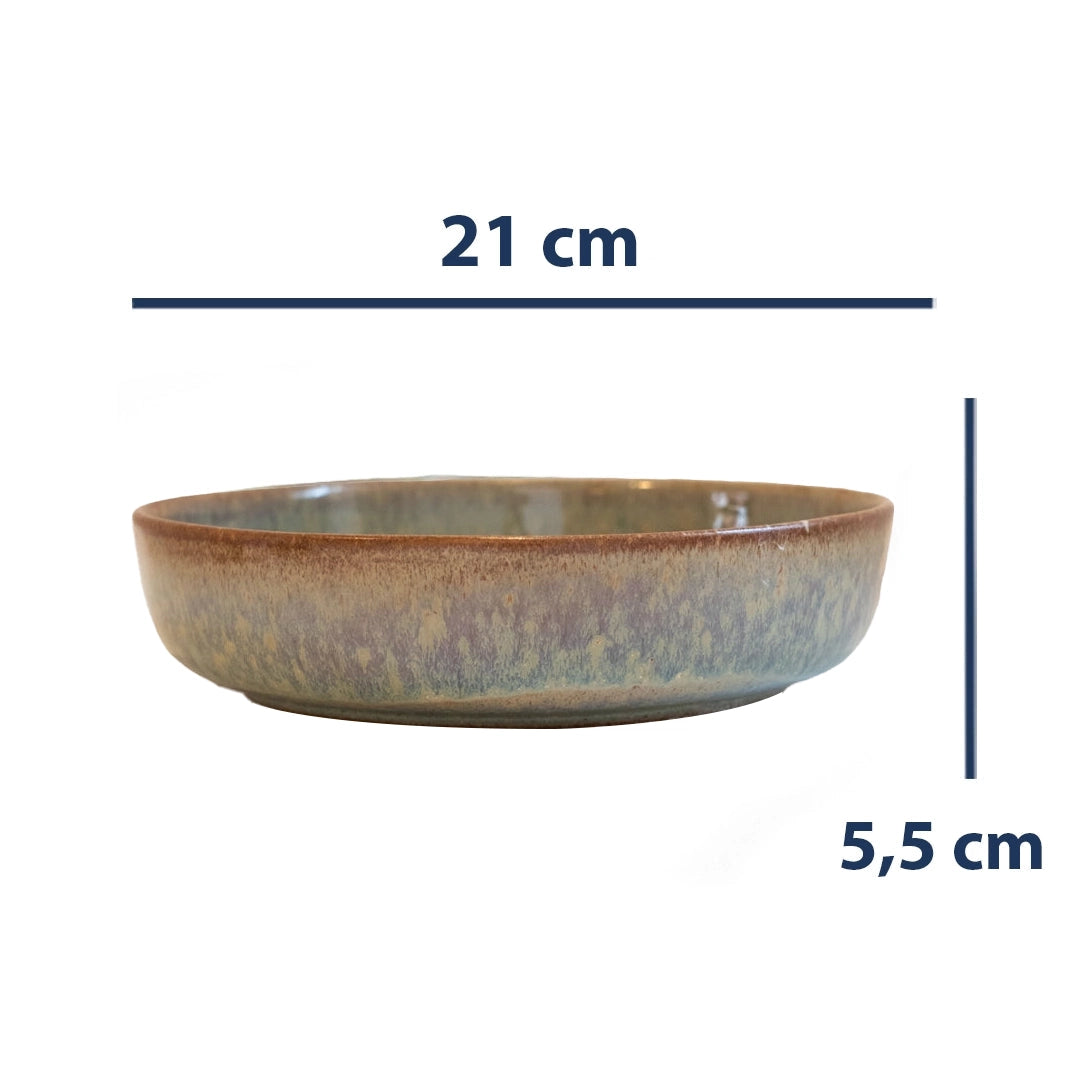 Stoneware Yayvan Bowl - Müdavim Yeşil