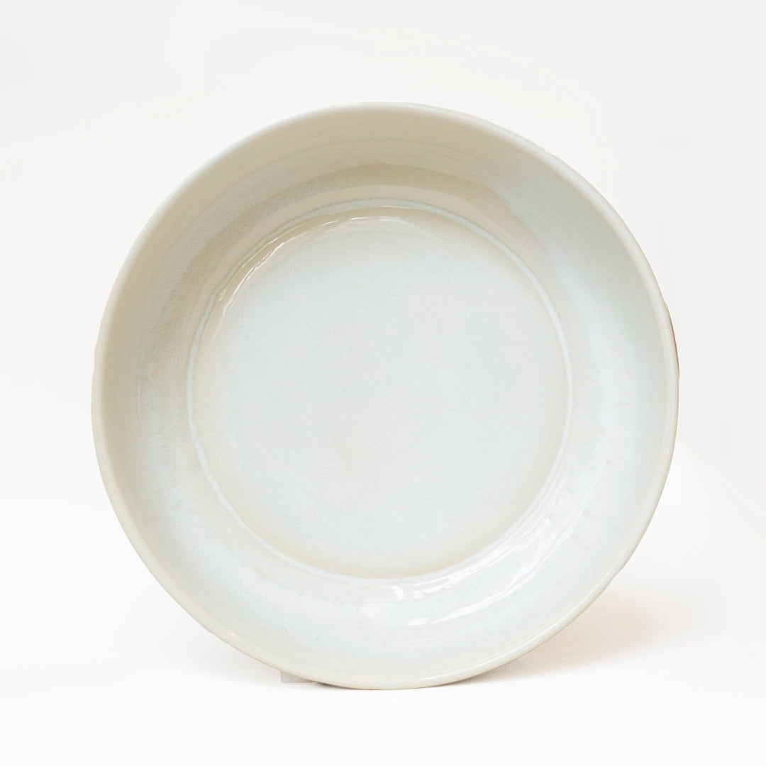 Stoneware Yayvan Bowl - İnci Beyaz